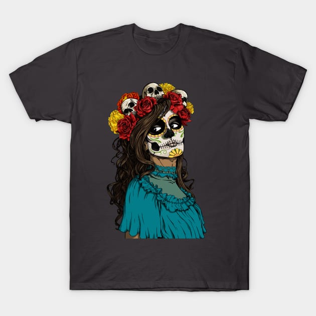 Dia De Los Muertos T-Shirt by JoeClarkart